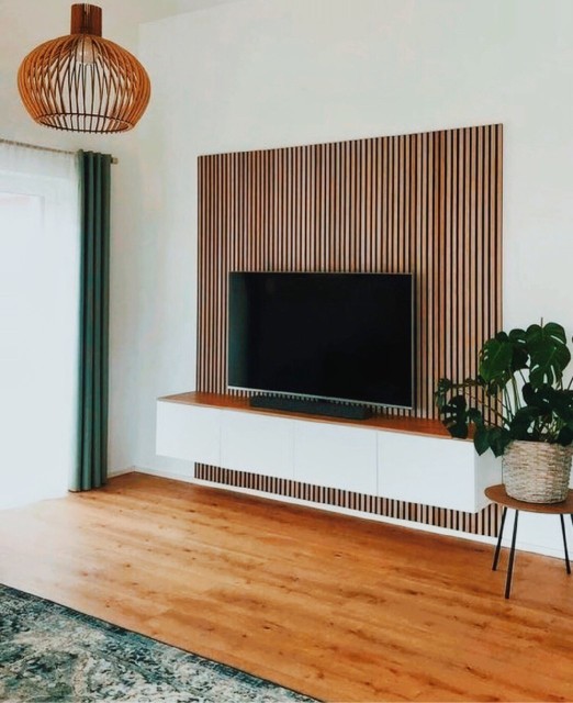 ديكورات داخلية عصرية جبس بديل الخشب